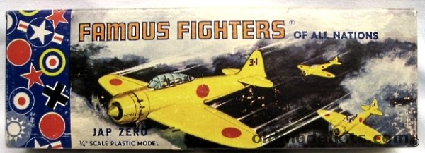 Aurora 1/48 Jap Zero Brooklyn - Famous Fighters of All Nations, 88-59 plastic model kit